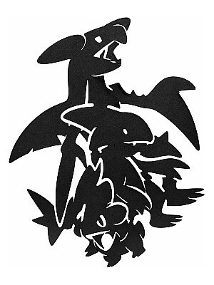 Настенный декор Pokemon Gible Gabite Garchomp 2