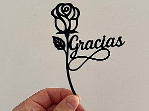 Настенный декор Роза с надписью Gracias 2