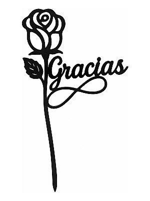 Настенный декор Роза с надписью Gracias 3