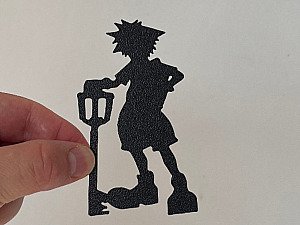 Декор на стену силуэт Sora Keyblade Kingdom Hearts 2