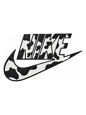 Настенный декор логотип Nike с коровьим принтом 3