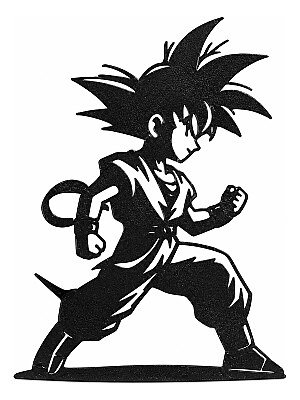 Настенный декор силуэт Гоку Dragon Ball 3