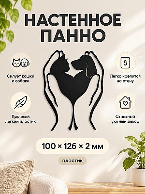 Настенный декор Кот и собака 1