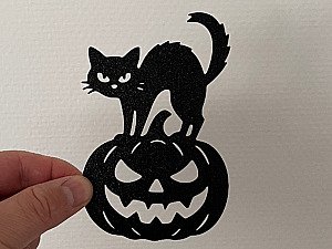 Декор на Хэллоуин Тыква и кот 2