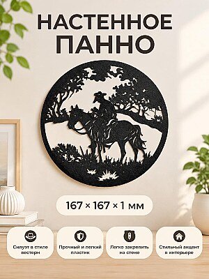 Настенное панно Ковбой на лошади 1