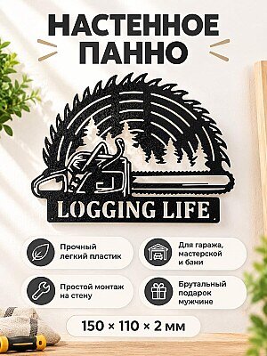 Настенное панно Бензопила Logging Life 1