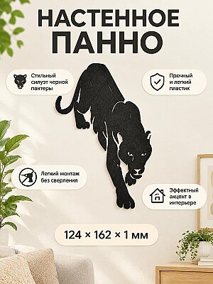 Настенное панно Пантера силуэт 1