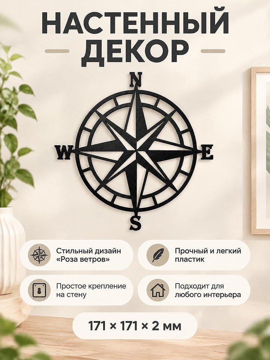 Настенный декор Роза ветров Компас