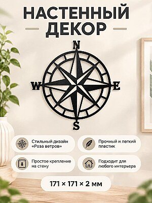 Настенный декор Роза ветров Компас 1