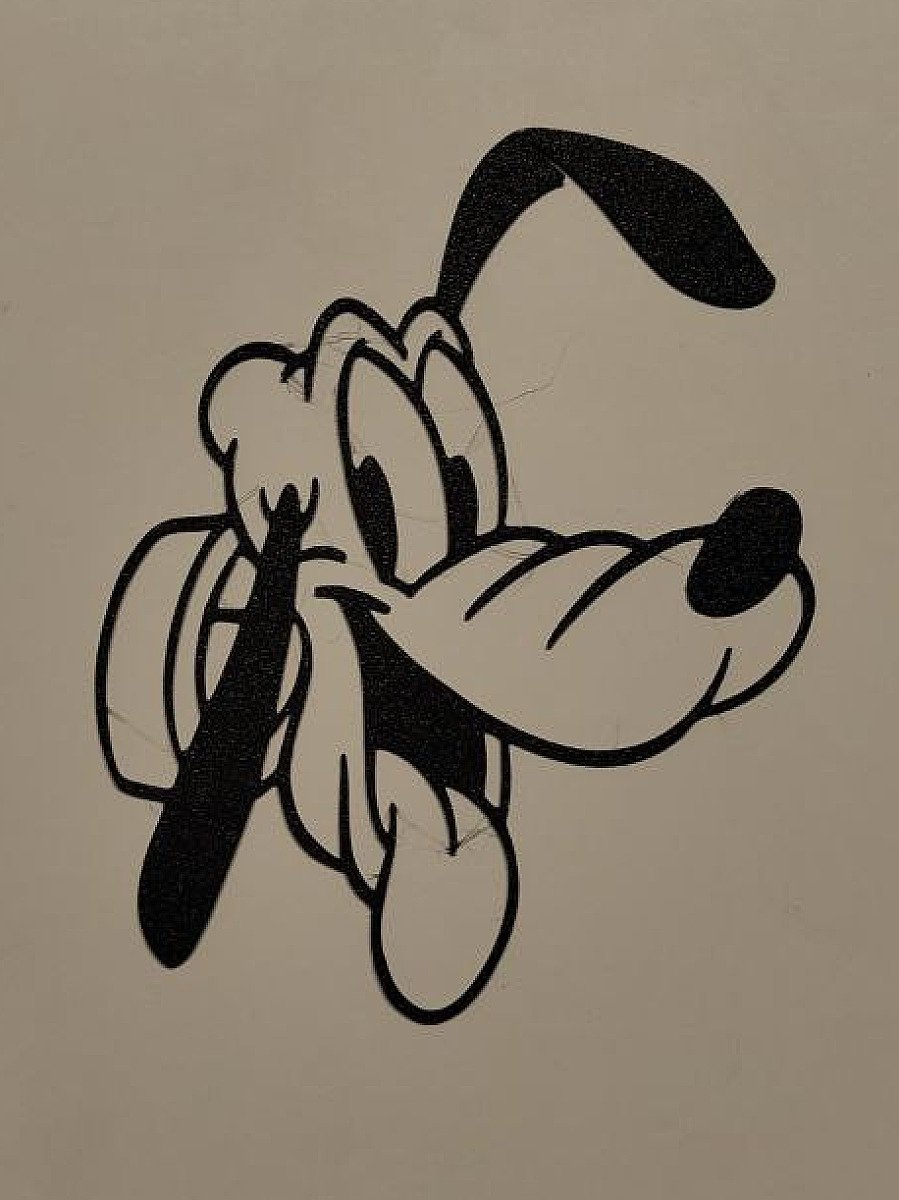 Настенный декор силуэт Плуто Disney