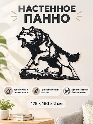 Настенный декор панно Волк 1