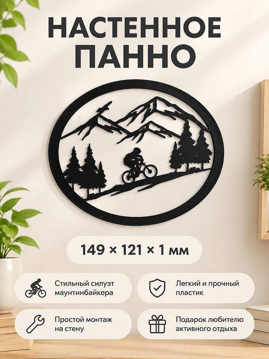 Настенное панно Горный велосипедист