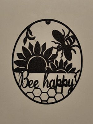 Настенное панно Bee Happy с пчелой и цветами 2