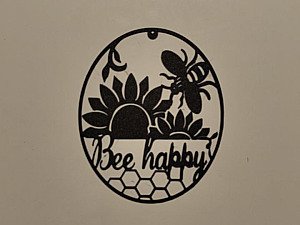 Настенное панно Bee Happy с пчелой и цветами 3