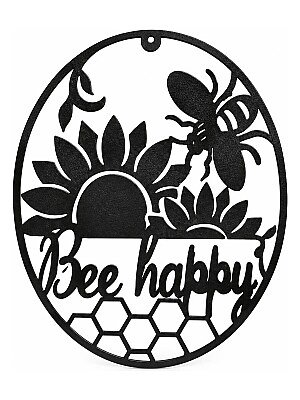 Настенное панно Bee Happy с пчелой и цветами 4