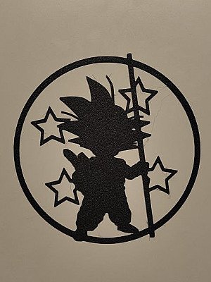 Настенное панно силуэт Гоку Dragon Ball 2