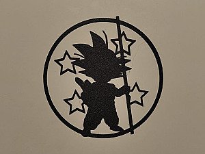 Настенное панно силуэт Гоку Dragon Ball 3