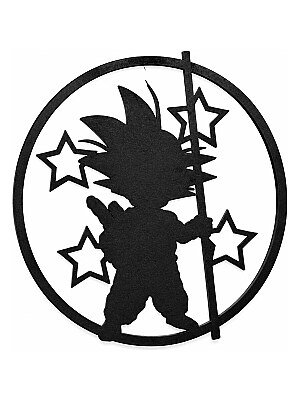 Настенное панно силуэт Гоку Dragon Ball 4
