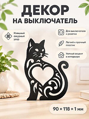 Декоративная накладка на выключатель Кот 1