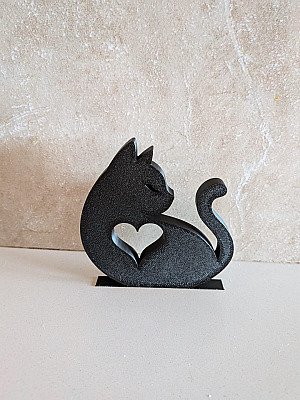 Декоративная фигурка Кот с сердцем 2