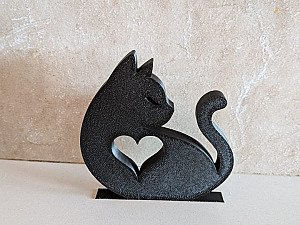Декоративная фигурка Кот с сердцем 3