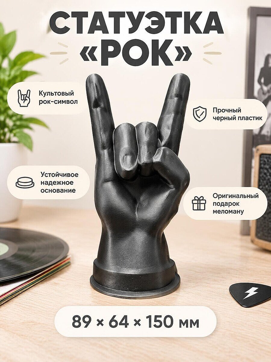 Интерьерная статуэтка жест Коза Рок