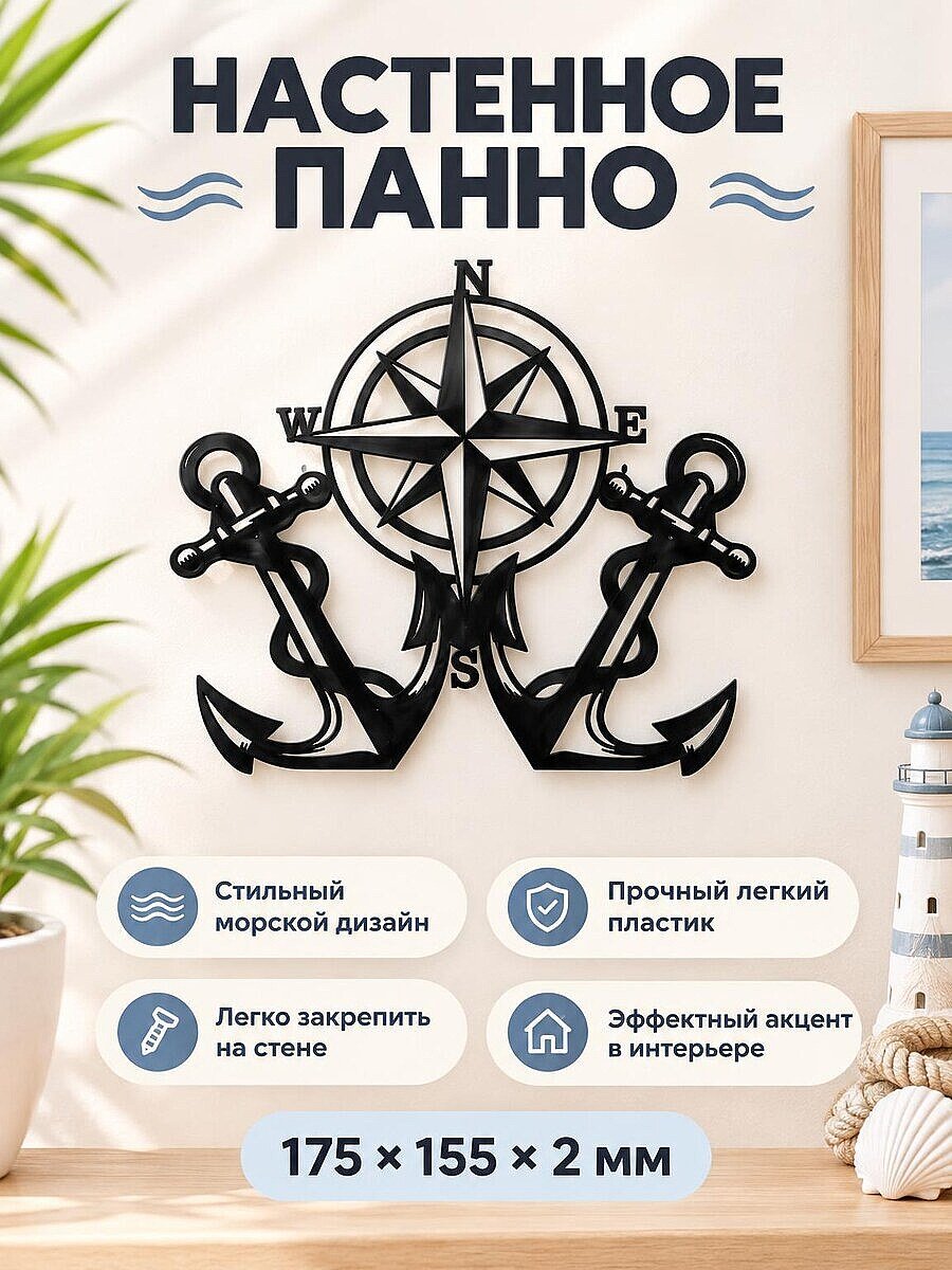 Настенное панно Якорь и компас