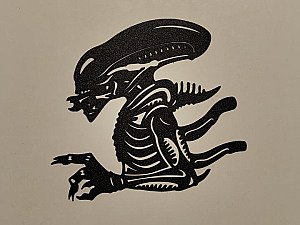Настенное панно силуэт Чужой Alien 3